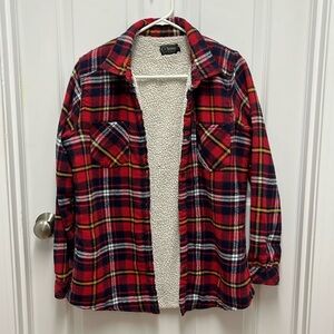 Ci Sono Plaid‎ Collection Multicolor Sherpa Lined Flannel - XL